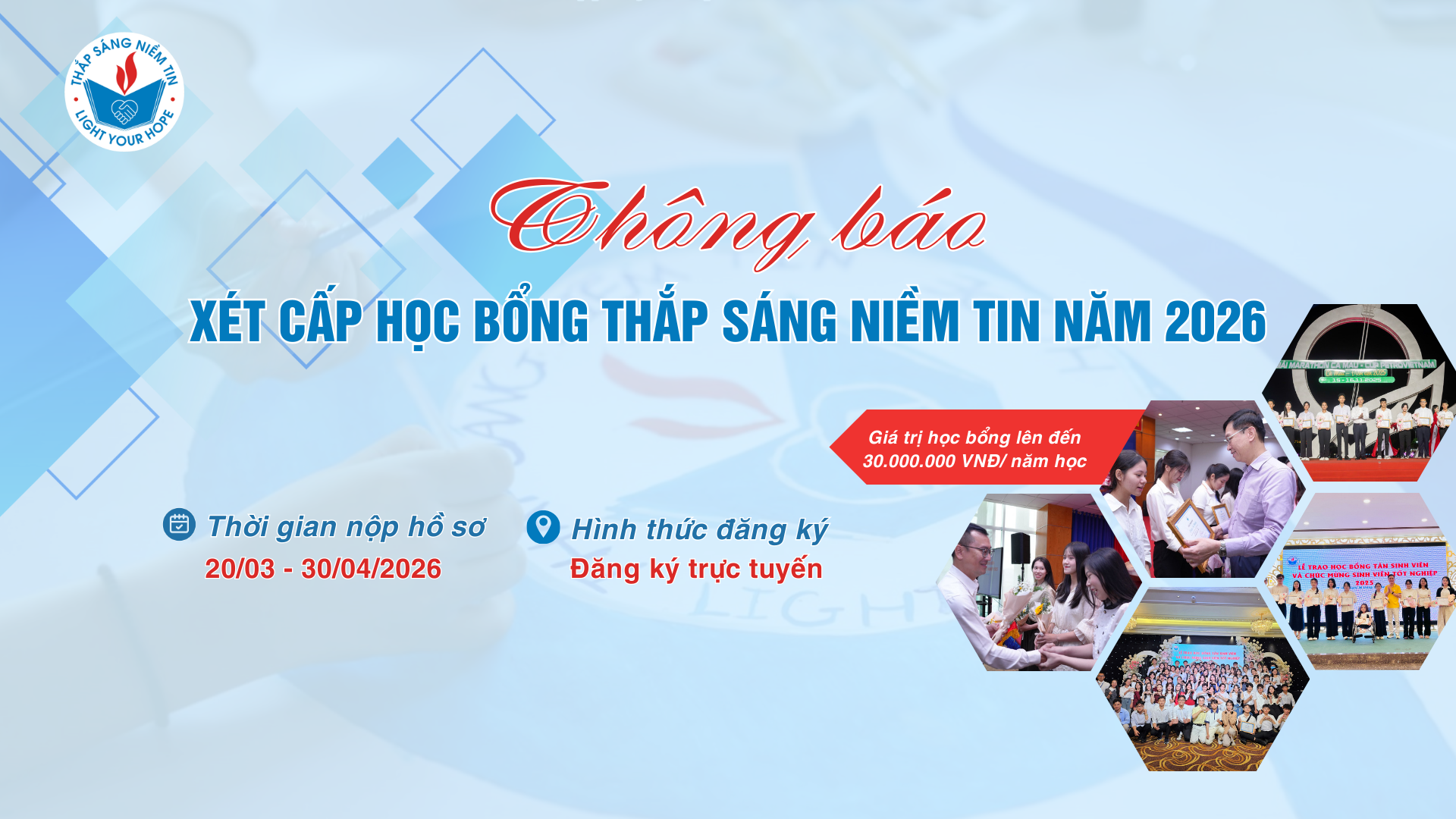 Học bổng Thắp Sáng Niềm Tin 2026