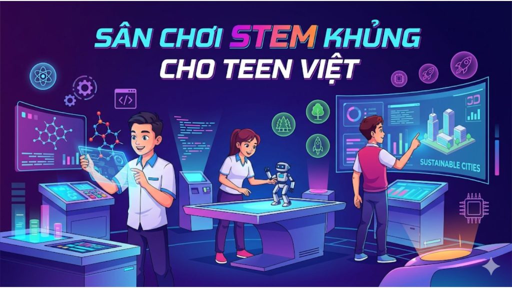 Học sinh tìm hiểu về cuộc thi Samsung Solve for Tomorrow 2026